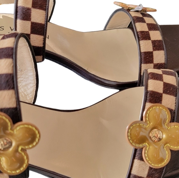 LOUIS VUITTON Damier Pony Hair Shoes Size 40 - US 10 - Picture 3 of 7